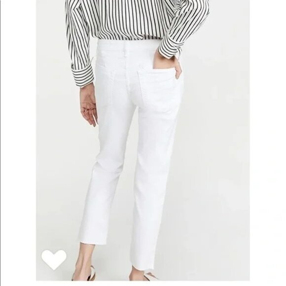 Rag & Bone White Jeans Ankle Dre Ripped Women's Size 25 - Picture 2 of 13